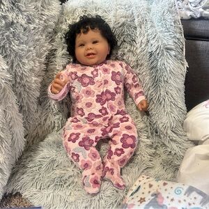 Reborn African American Baby-Toddler Girl Doll & Accessories (NWT)